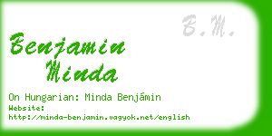 benjamin minda business card